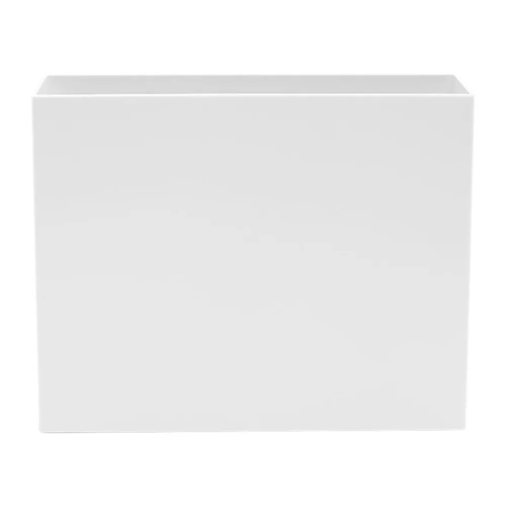 File Storage|Poppin Plastic File Box, Letter Size, White (101272)