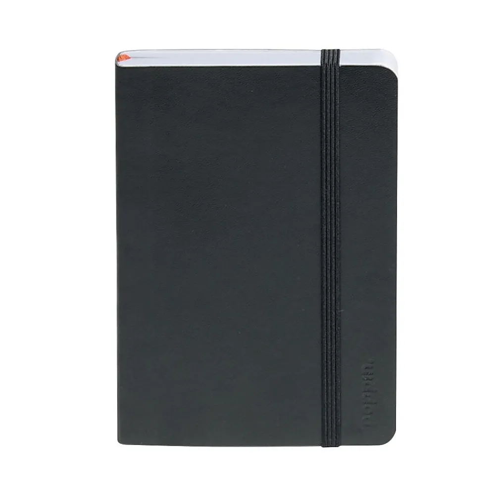 Notebooks|Poppin Professional Notebooks, 3.5" x 5.5", College Ruled, 96 Sheets, Black, 25/Set (104141)