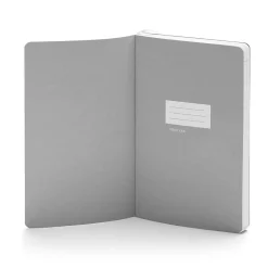 Journals|Poppin Soft Cover Notebooks, Medium, White, 100/Box (105046)