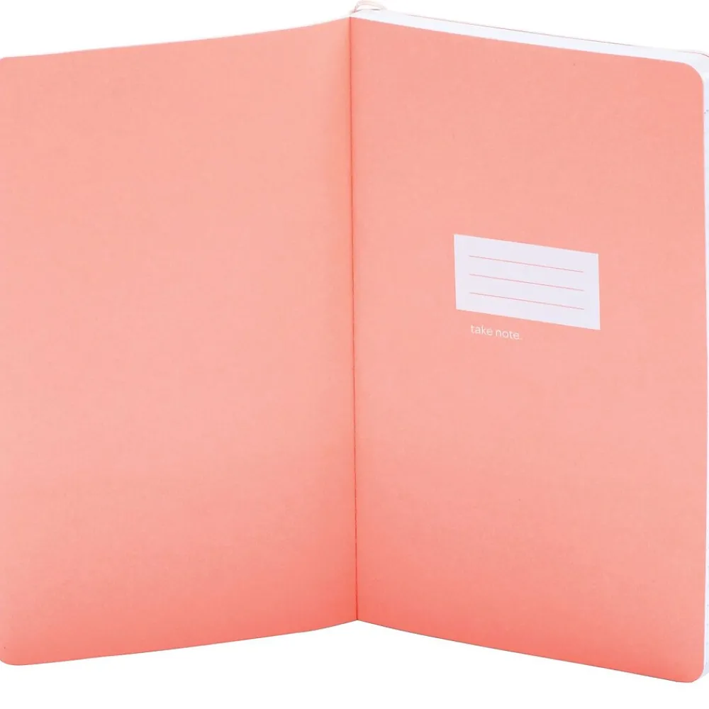 Notebooks|Poppin Soft Cover 1-Subject Pocket Notebook, 5" x 8.25", Narrow Ruled, 96 Sheets, Pink (104451)