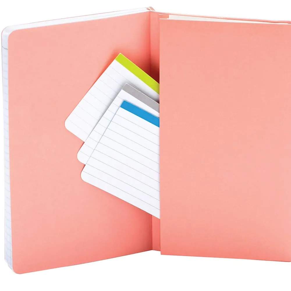 Notebooks|Poppin Soft Cover 1-Subject Pocket Notebook, 5" x 8.25", Narrow Ruled, 96 Sheets, Pink (104451)