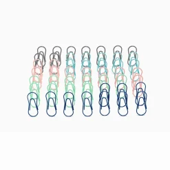 Clips & Fasteners|Poppin Standard Paper Clips, Assorted Colors, 50 Clips/Pack (108620)