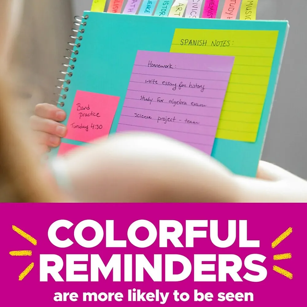 Notepads|Post-it Super Sticky Telephone Message Pad, 4" x 5", Multicolor, 50 Sheets/Pad, 4 Pads/Pack (7679-4)