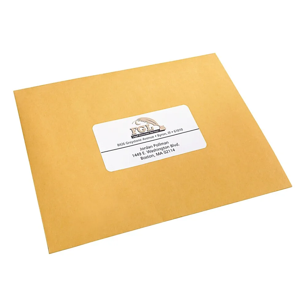 Labels|Pres-a-ply Laser/Inkjet Shipping Labels, 2" x 4", White, 1,000 Labels/Box (30603)