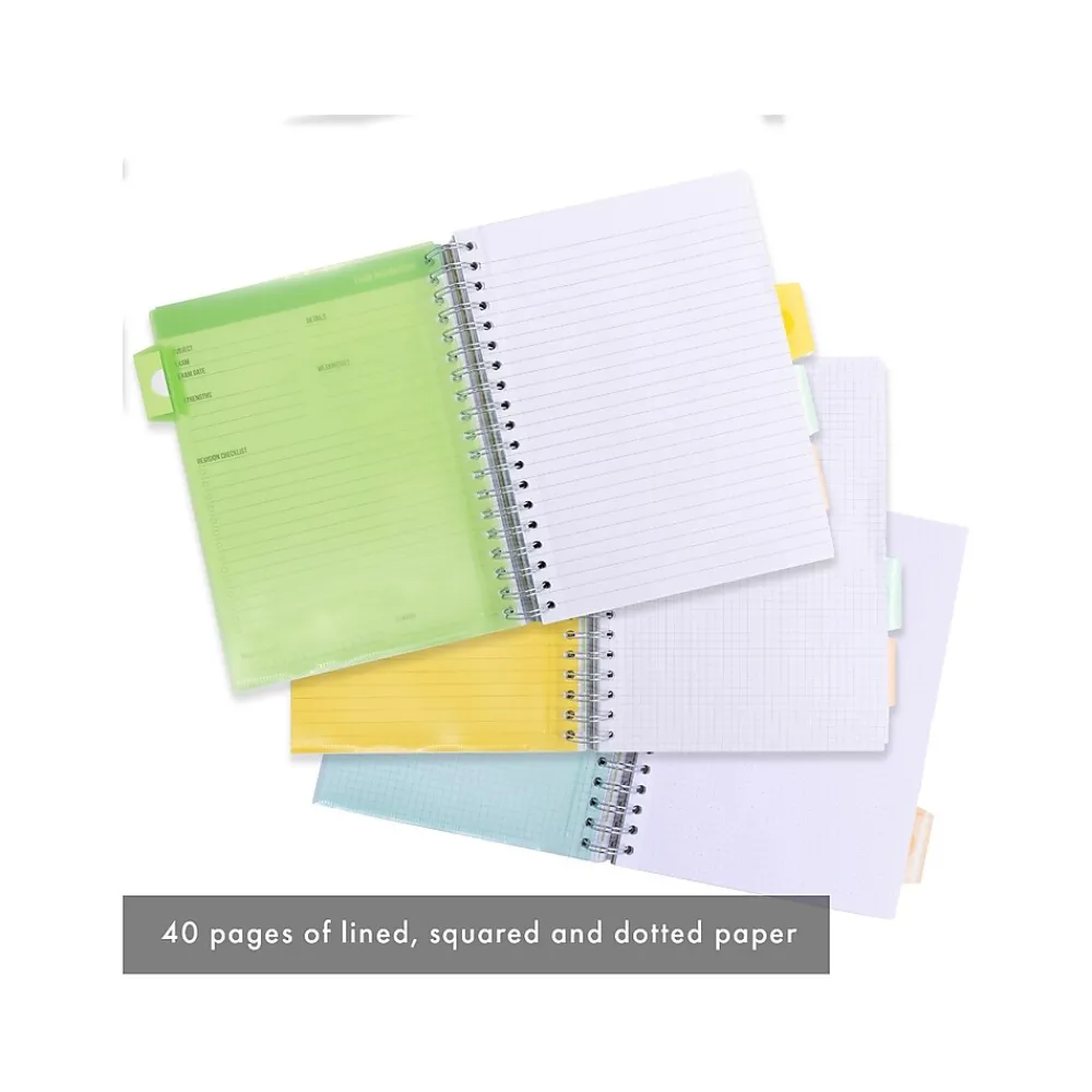 Notebooks|Pukka Pad B5 Study Book Customizable Notebook, 7.09" x 9.6", 120 Sheets, Gray/Silver (9824-STU)