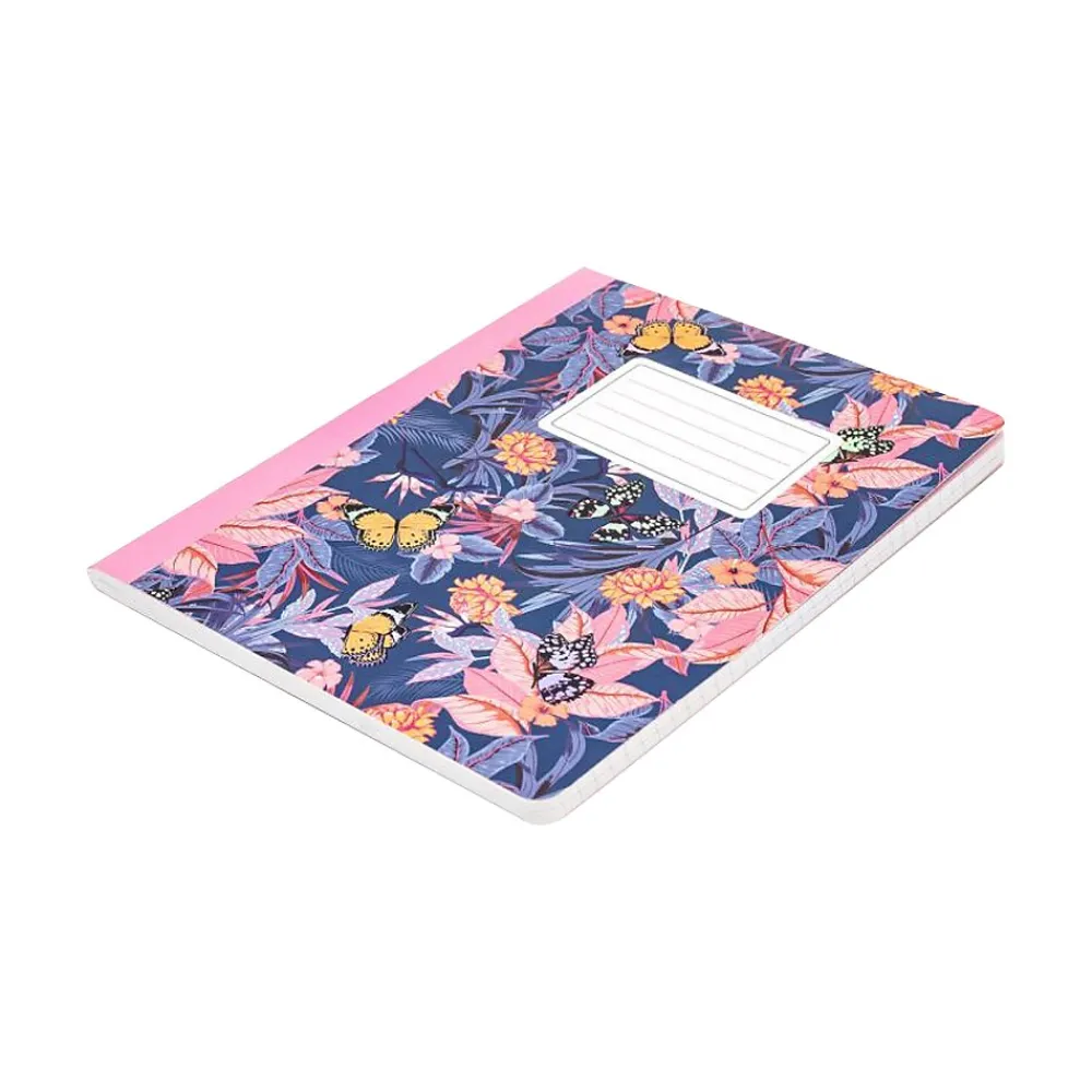 Notebooks|Pukka Pad Bloom Composition Notebooks, 7.5" x 9.7", College Ruled, 70 Sheets, Assorted Colors, 3/Pack (9516-BLM)