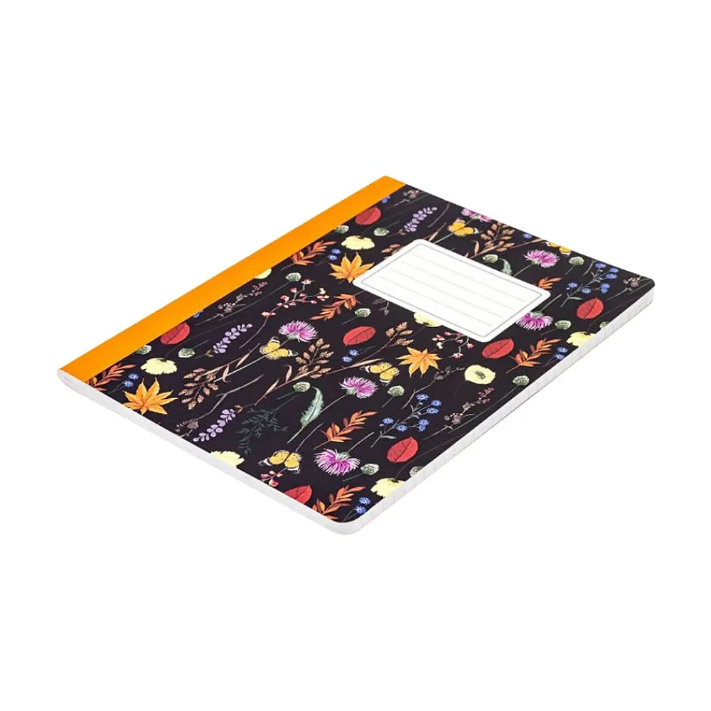 Notebooks|Pukka Pad Bloom Composition Notebooks, 7.5" x 9.7", College Ruled, 70 Sheets, Assorted Colors, 3/Pack (9516-BLM)