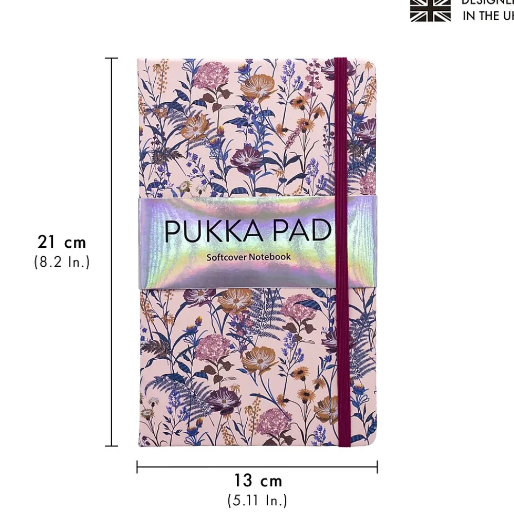 Subject Notebooks|Pukka Pad Bloom Subject Notebooks, Narrow Ruled, Black, 3/Pack (PUK9493BLM)