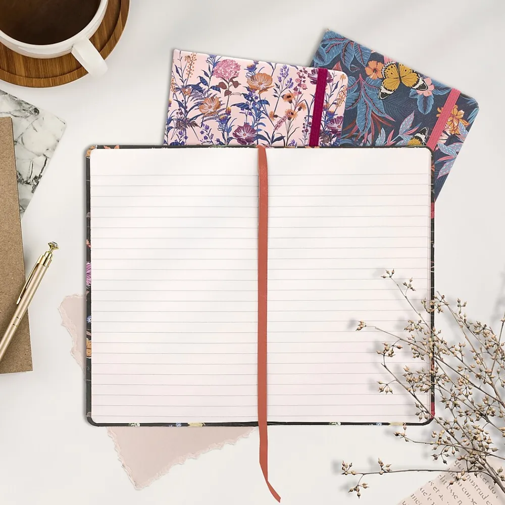 Subject Notebooks|Pukka Pad Bloom Subject Notebooks, Narrow Ruled, White, 3/Pack (PUK9492BLM)