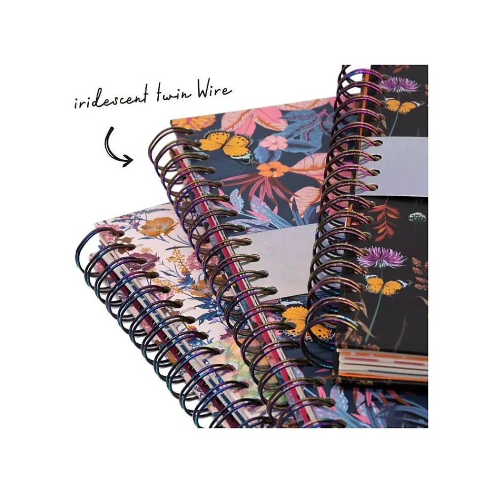 Subject Notebooks|Pukka Pad Bloom 5-Subject Subject Notebooks, 6.9" x 9.8", College Ruled, 100 Sheets, Assorted Colors, 3/Pack (9494-BLM(ASST))