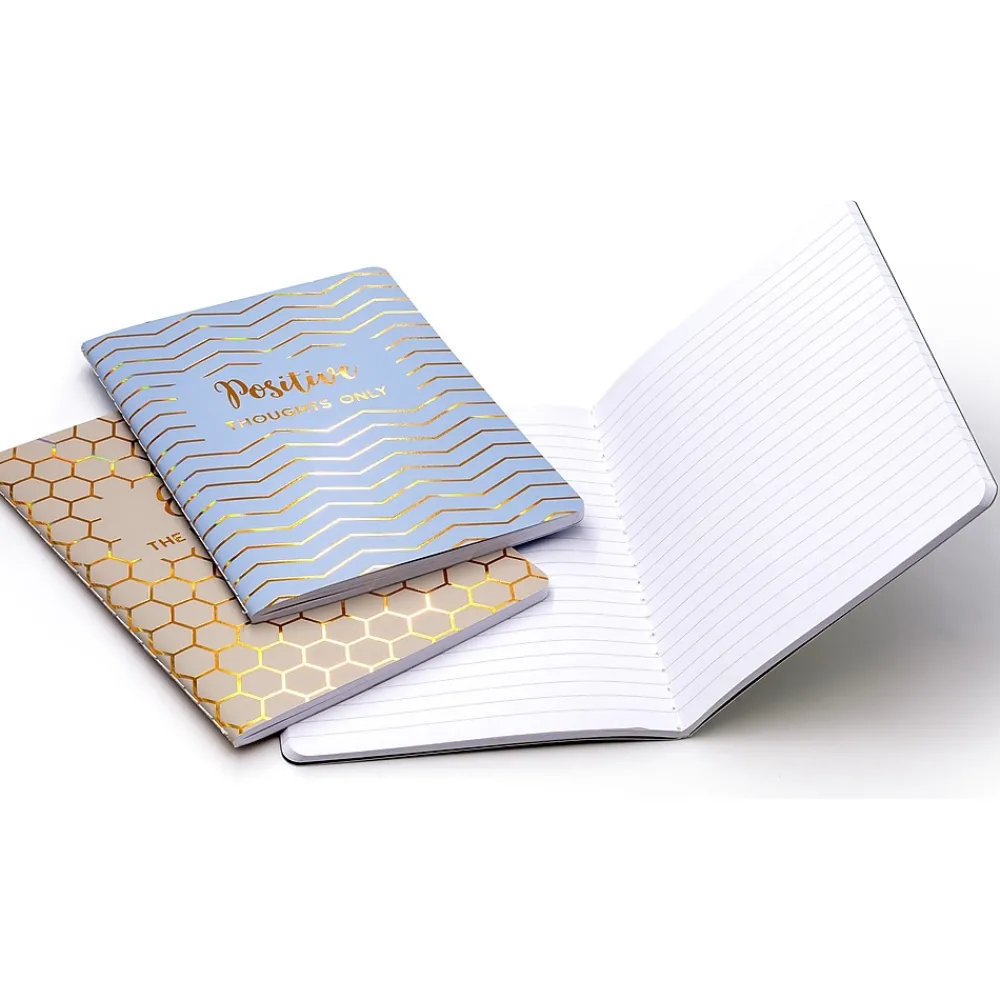 Composition Notebooks|Pukka Pad Composition Notebooks, 4.6" x 6.8", College-Ruled, 20 Sheets, Assorted Colors, 3/Pack (9979(AST)-HZE)