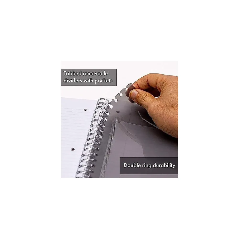 Subject Notebooks|Pukka Pad Metallic 5-Subject Notebook, Ruled, 100 Sheets, Green, 3/Pack (8748-MET)