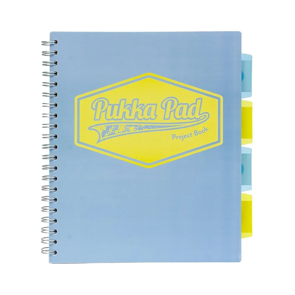 Subject Notebooks|Pukka Pad Pastels 5-Subject Notebooks, 8.5" x 11", Ruled, 100 Sheets, Assorted Colors, 3/Pack (8867-PST)