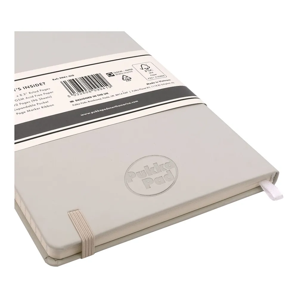 Notebooks|Pukka Pad Professional Notebooks, 5.11" x 8.2", College Ruled, 96 Sheets, Beige (9941-SIG)