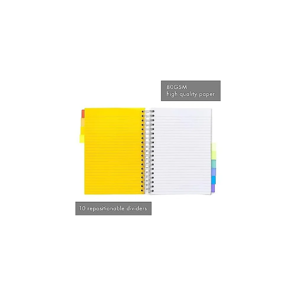 Subject Notebooks|Pukka Pad Subject Notebook, 7" x 10", College Ruled, 200 Sheets, White (9603-PB)