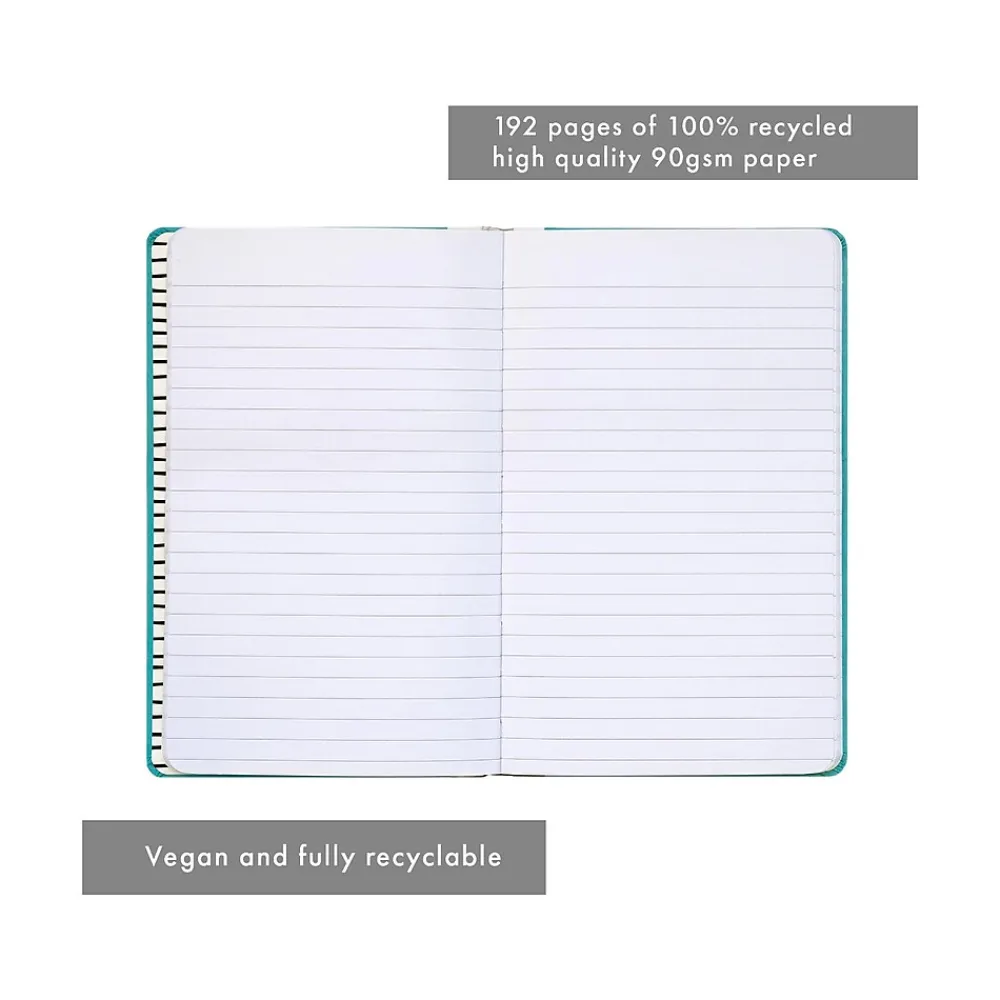 Composition Notebooks|Pukka Pad There Is No Planet B Notebook, 5.28" x 8.46", Wide-Ruled, 96 Sheets, Blue (9703-SPP)