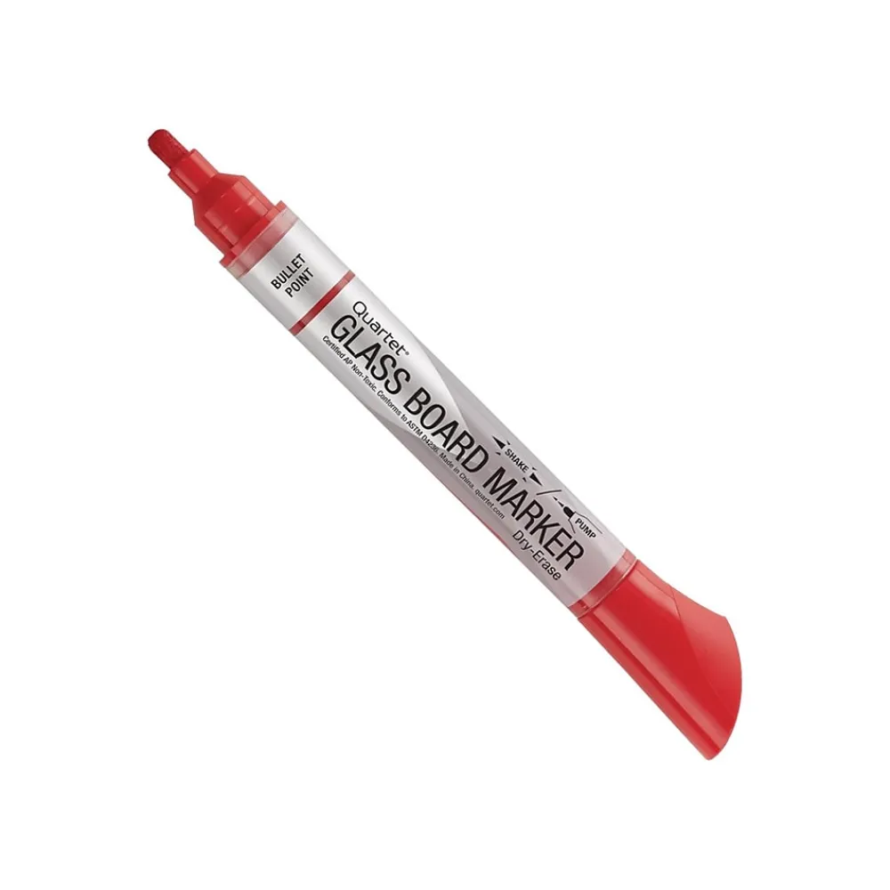 Markers|Quartet Glass Board Dry Erase Markers, Bullet Tip, Assorted, 4/Pack (79552)