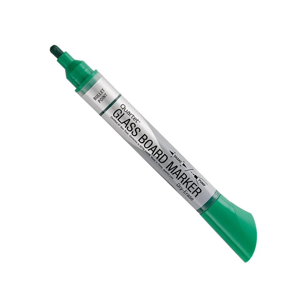 Markers|Quartet Glass Board Dry Erase Markers, Bullet Tip, Assorted, 4/Pack (79552)