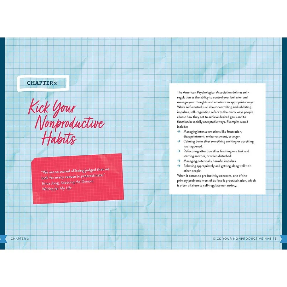 Journals|Quarto 5-Minute Productivity Guided Journal, 6.30" x 8.27", College Ruled, White, 192 Pages (9780785842057)