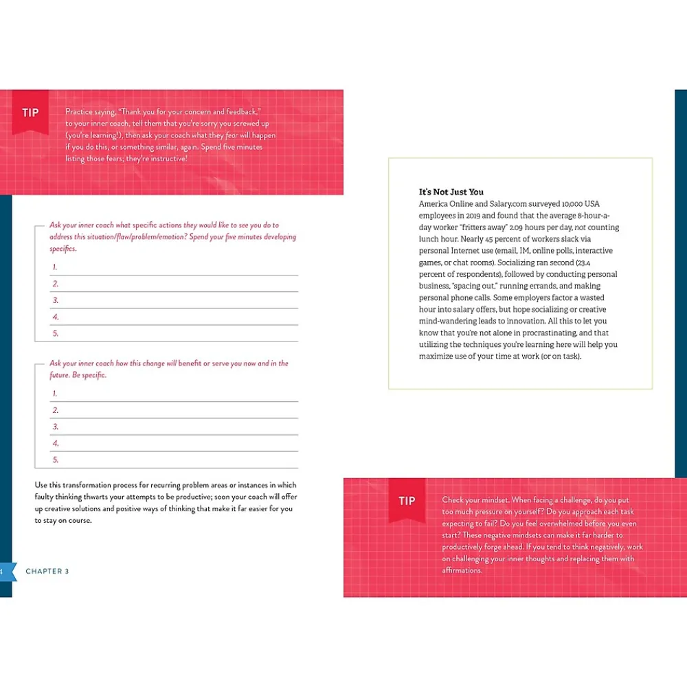 Journals|Quarto 5-Minute Productivity Guided Journal, 6.30" x 8.27", College Ruled, White, 192 Pages (9780785842057)