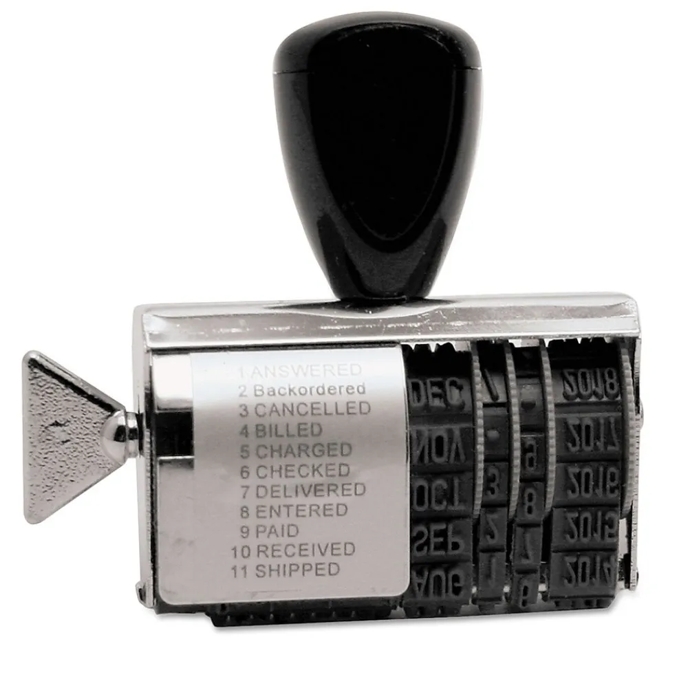 Stamps & Stamp Pads|QwikMark 11-Message Dial-A-Phrase Daters (USST2754)