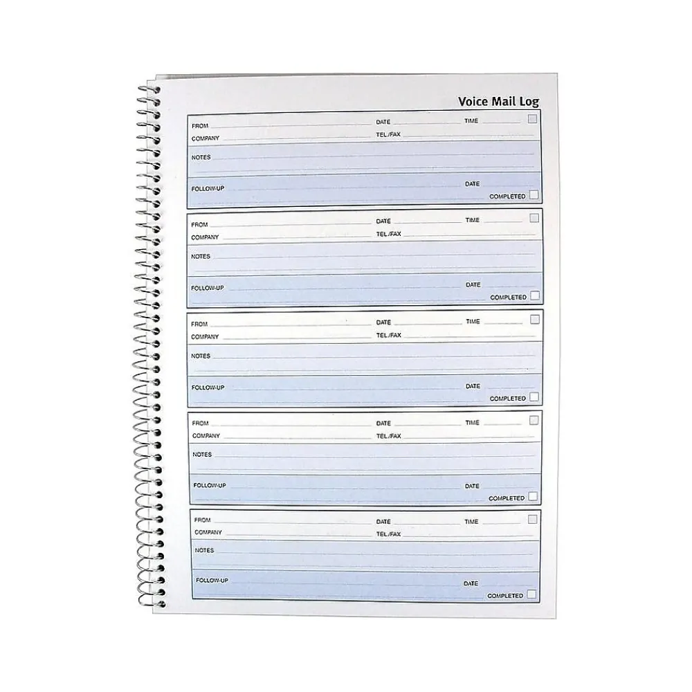 Notepads|Rediform Follow Up Message Pad, 8" x 11", White/Blue, 100 Sheets/Pad (51114)