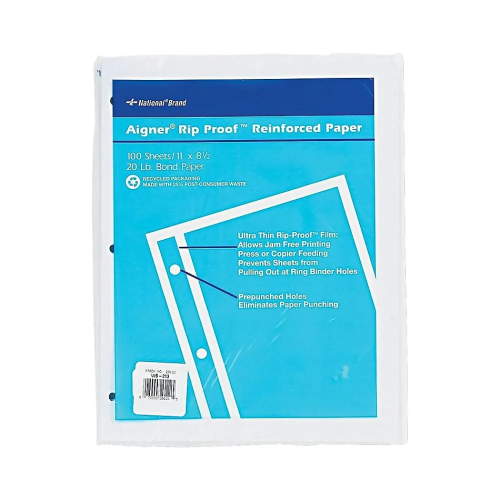 Filler Paper|National Brand Rediform Unruled Filler Paper, 11" x 8.5", White, 100/Pack (RED20121)