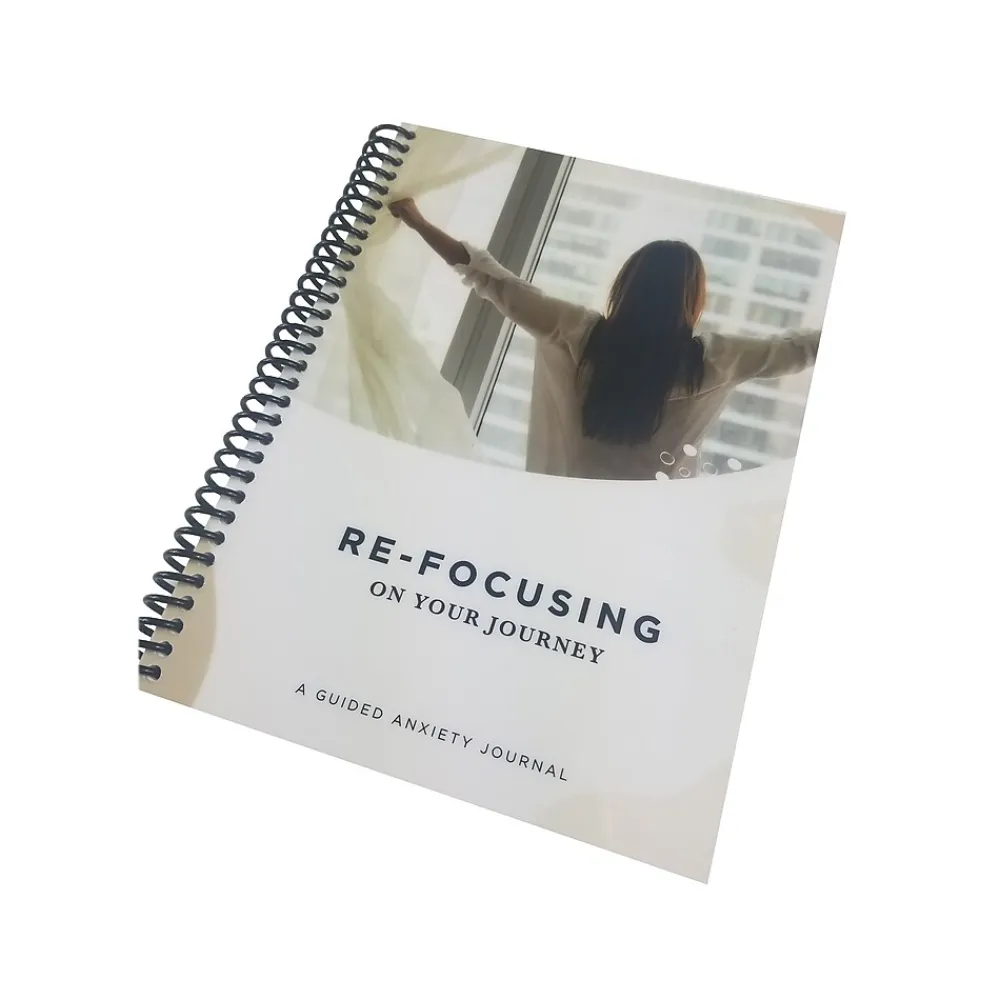Journals|RE-FOCUS THE CREATIVE OFFICE A Guided Anxiety Journal, 6" x 8", Multicolor (70001)