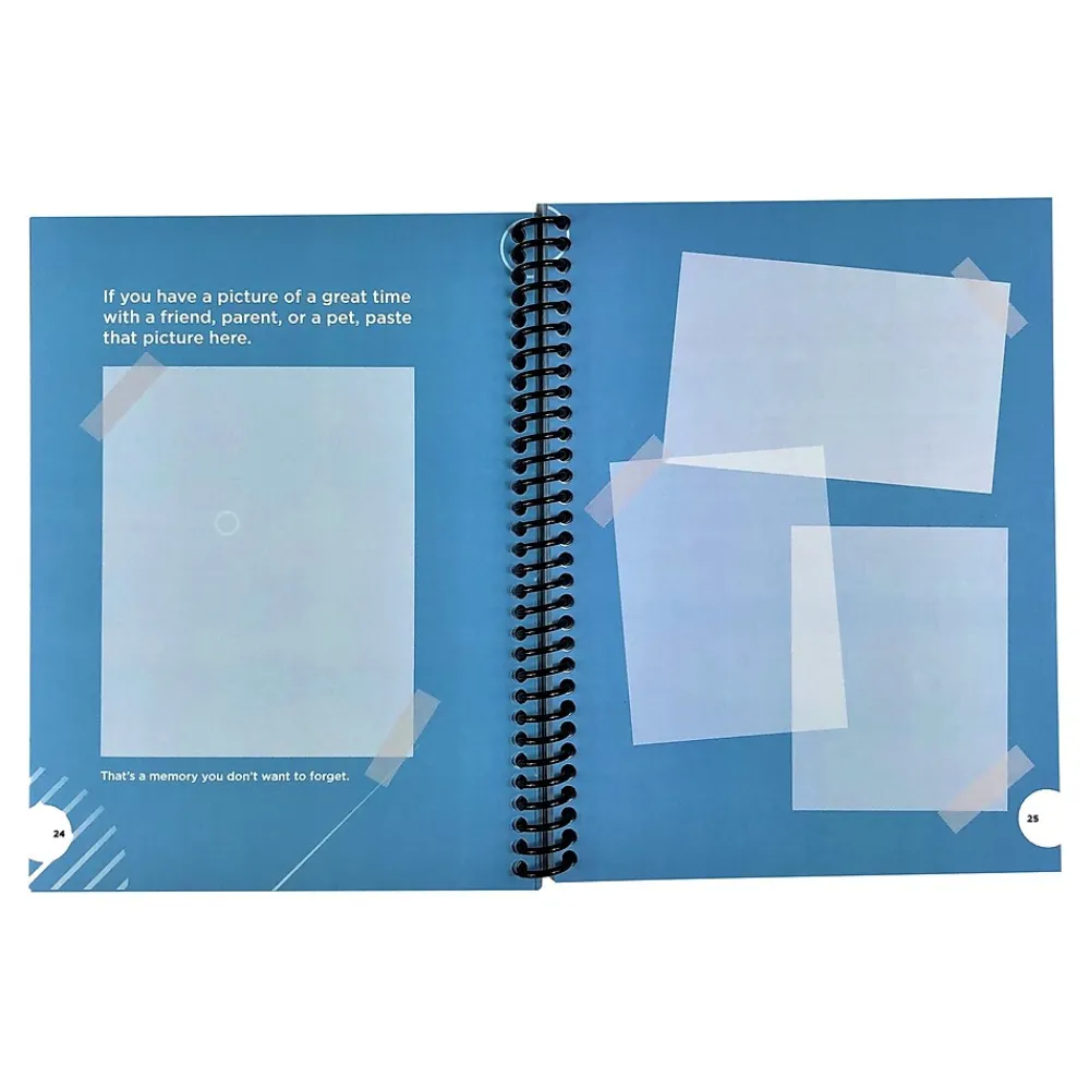 Journals|RE-FOCUS THE CREATIVE OFFICE Young Adult Guided Anxiety Journal, 6" x 8", Blue (70003)