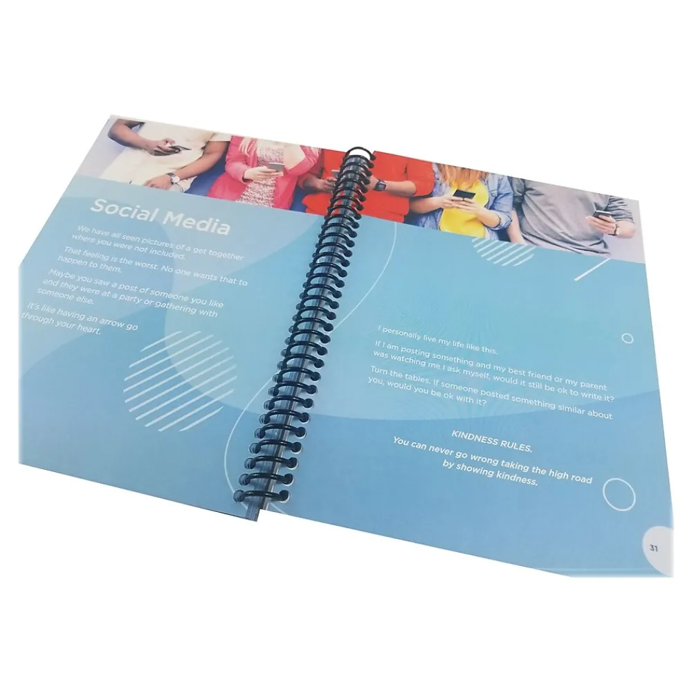 Journals|RE-FOCUS THE CREATIVE OFFICE Young Adult Guided Anxiety Journal, 6" x 8", Blue (70003)