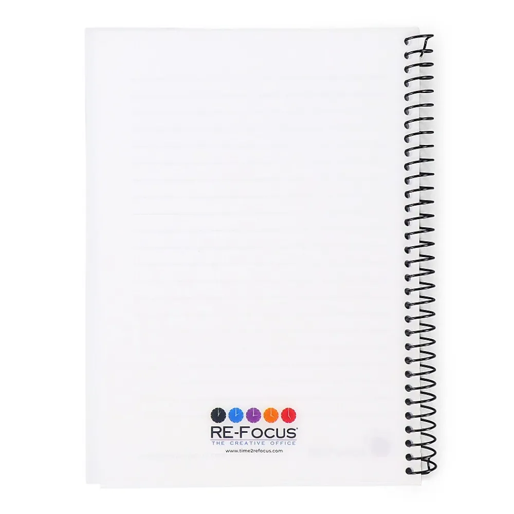 Notepads|RE-FOCUS THE CREATIVE OFFICE on the GO Notepad, 6" x 8", College Ruled, White, 142 Sheets/Pad (88002)