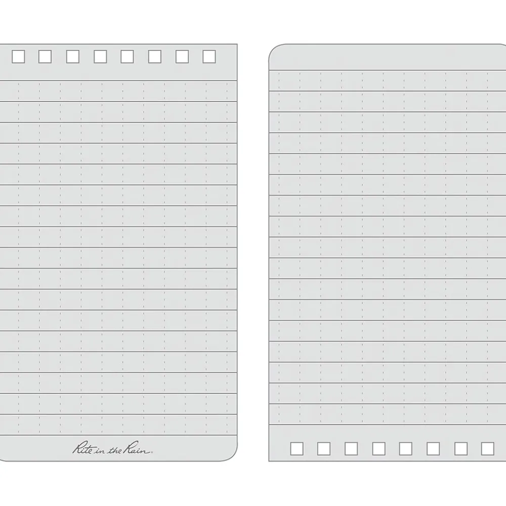 Notebooks|Rite In The Rain All-weather 1-Subject Pocket Notebook, 3" x 5", Graph Ruled, 50 Sheets, Black (735)