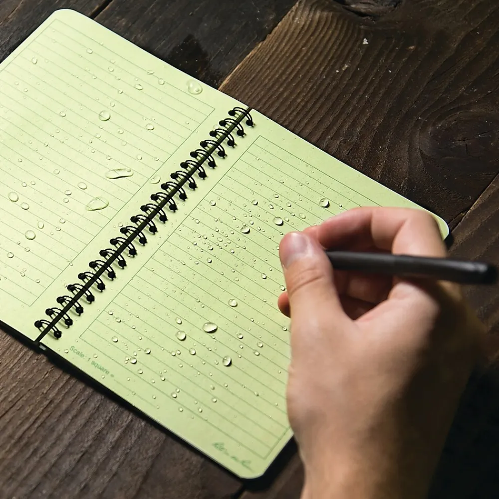 Notebooks|Rite In The Rain All-Weather 1-Subject Pocket Notebook, 4.88" x 7", Graph Ruled, 32 Sheets, Green (973)