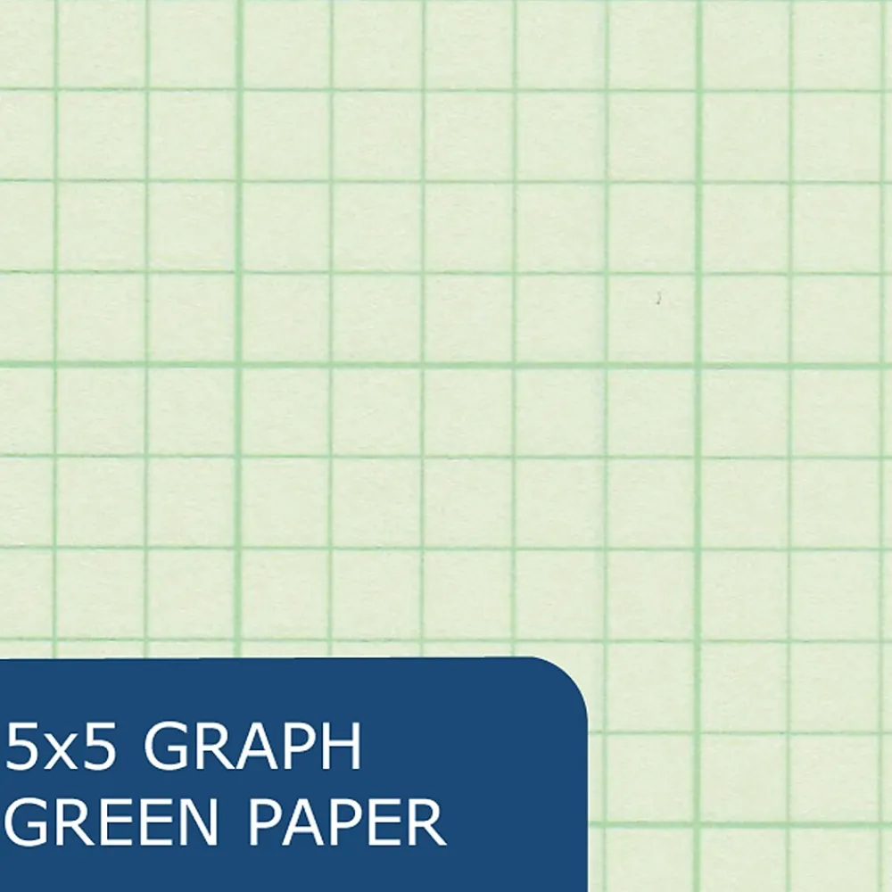 Notebooks|Roaring Spring Paper Products Signature 1-Subject Professional Notebooks, 8.5" x 11", Graph Ruled, 80 Sheets, Green (11382)