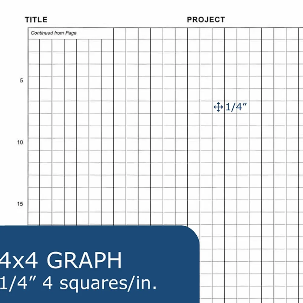 Notebooks|Roaring Spring Paper Products Professional Notebooks, 8.75" x 11.25", Graph Ruled, 72 Sheets, Black (77160)