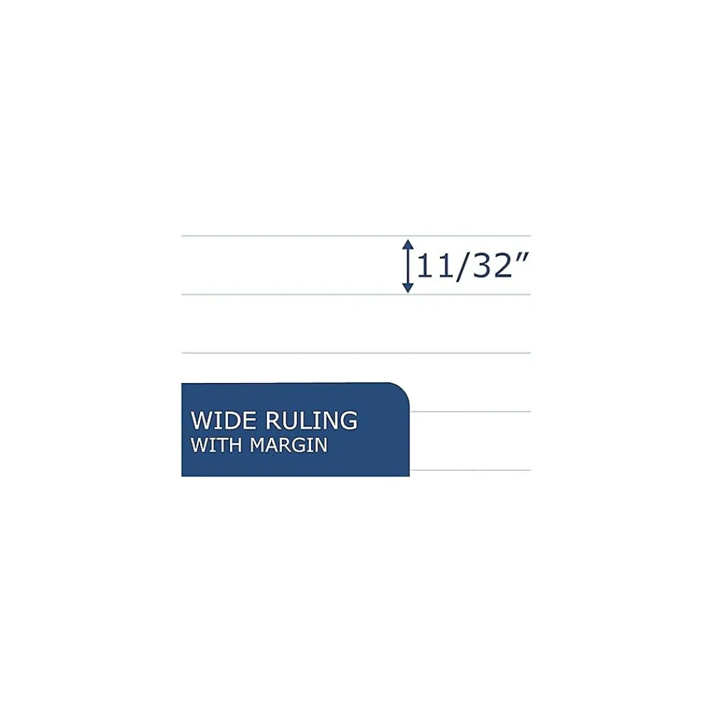 Notebooks|Roaring Spring Paper Products Exam Notebooks, 8.5" x 11", Wide Ruled, 8 Sheets, Green (77509)