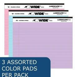 Notepads|Roaring Spring Paper Products Roaring Spring WIDE Landscape Notepad, College Ruled, 11