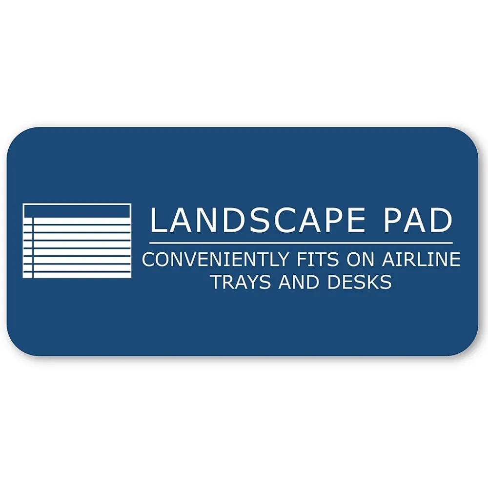 Notepads|Roaring Spring Paper Products Roaring Spring WIDE Landscape Format Writing Pad, College Ruled, 11 x 9 1/2, White, 40 Sheets