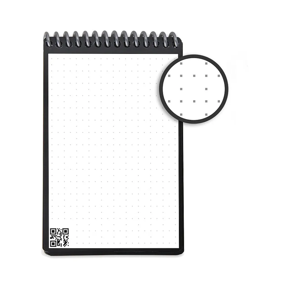 Notepads|Rocketbook Mini Smart Notepad, 3.5" x 5.5", Dot Grid Ruled, Blue, 24 Sheets/Pad (EVR2-M-RC-CDF-FR)