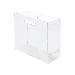 File Storage|Russell+Hazel Acrylic File Box, Clear/Gold (31733)