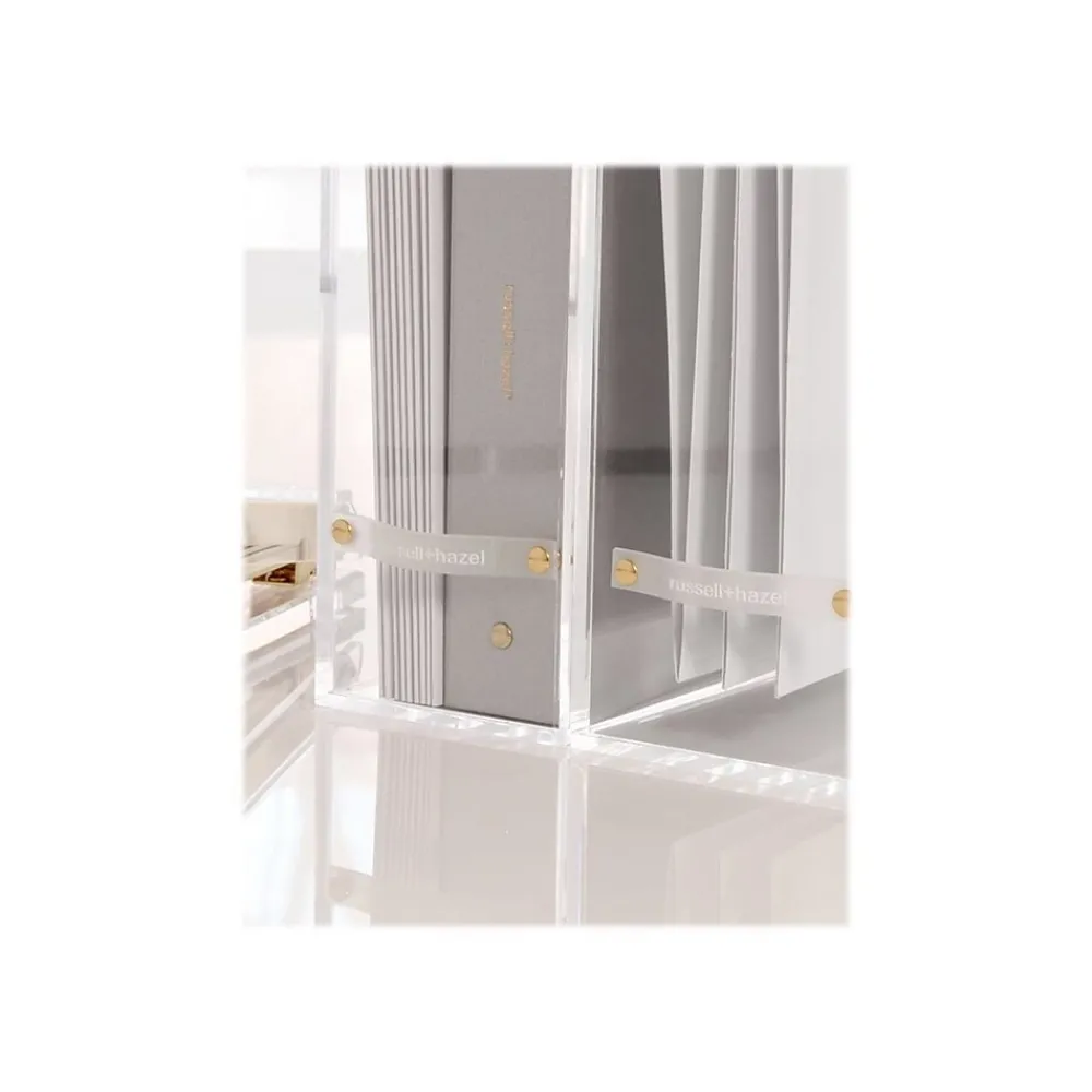 File Storage|Russell+Hazel Acrylic File Box, Clear/Gold (31733)