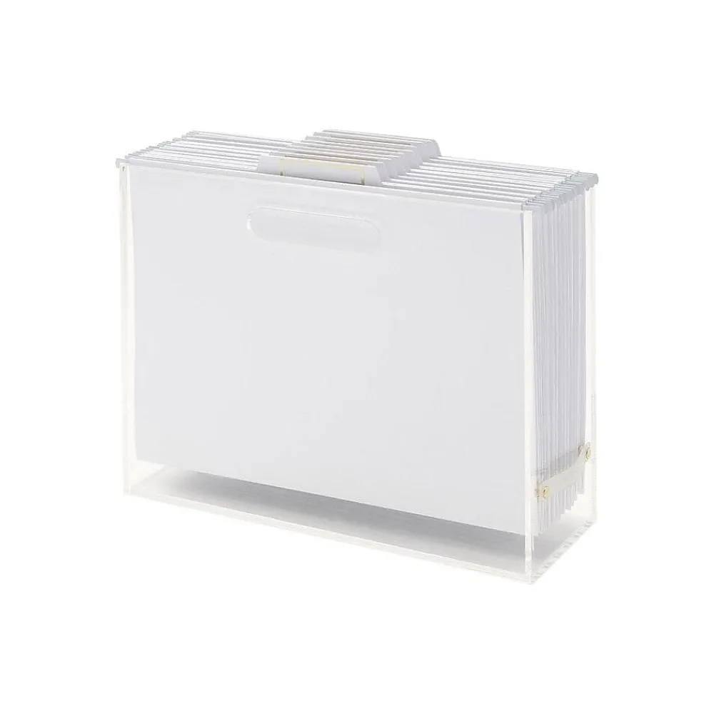 File Storage|Russell+Hazel Acrylic Slim File Box Bundle, Letter Size, Clear (38594)