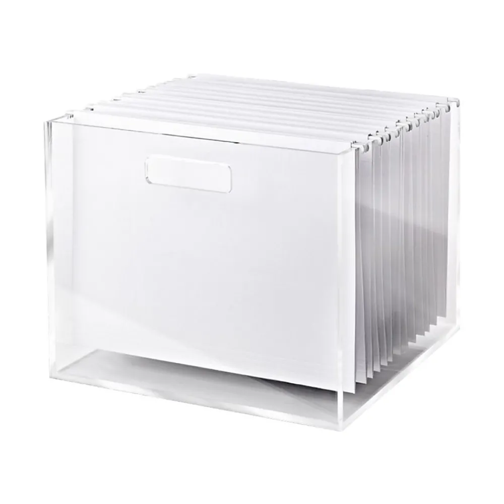 Hanging File Folders|Russell+Hazel Hanging File Folder, Straight Cut, Letter Size, Bright White, 10/Pack (82372)