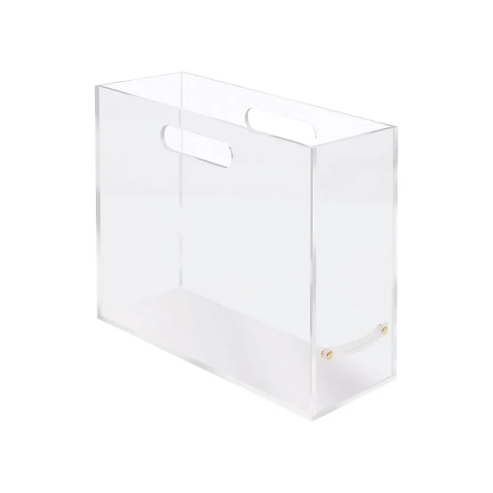 File Storage|Russell+Hazel Slim File Box, Clear Acrylic (31733)