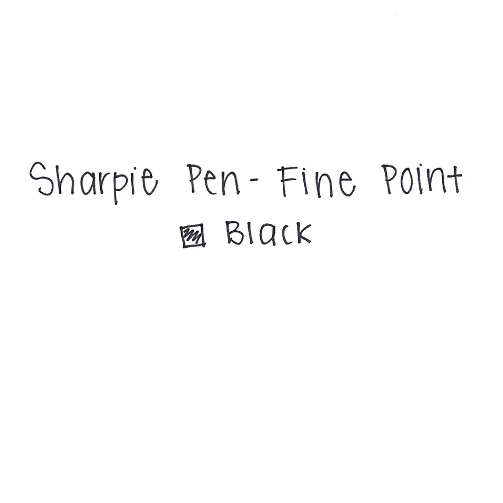 Pens|Sharpie Felt Pens, Fine Point, 0.4mm, Black Ink, 4/Pack (1742661)