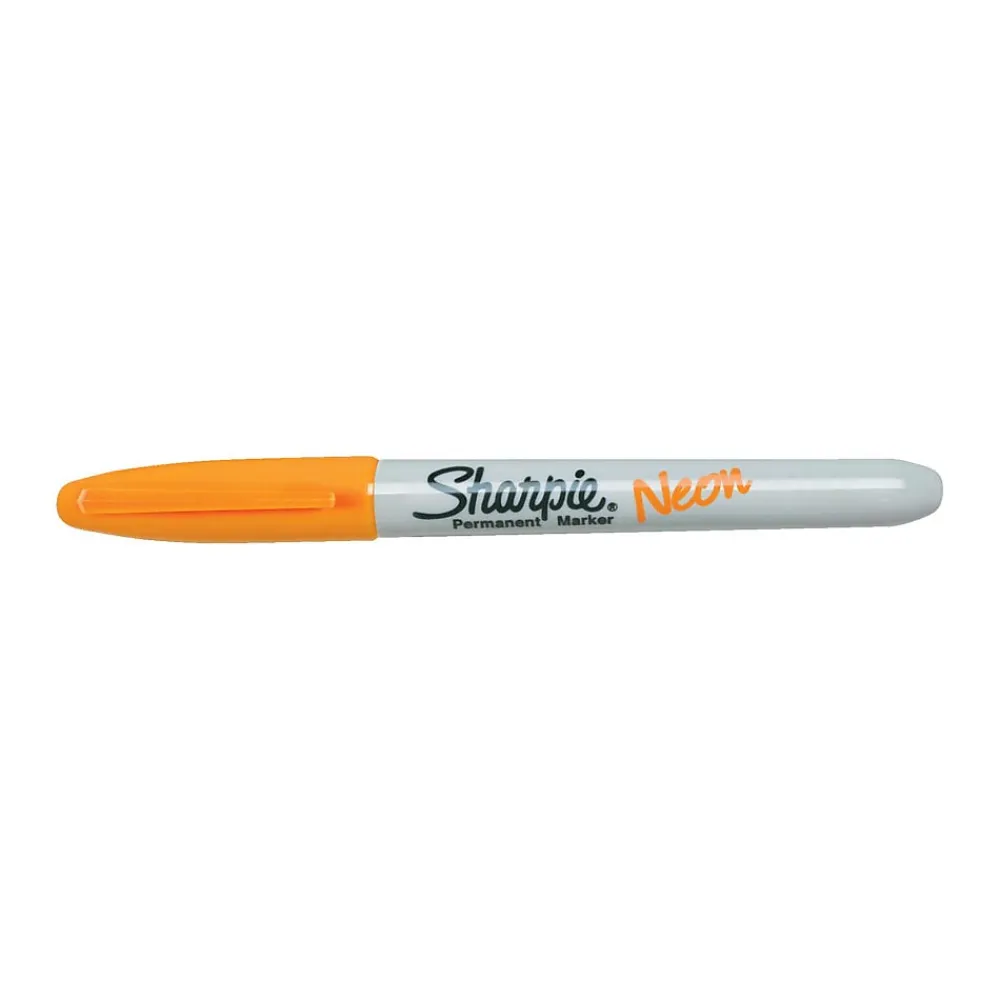 Markers|Sharpie Neon Permanent Marker, Fine Tip, Neon Orange (1860446)