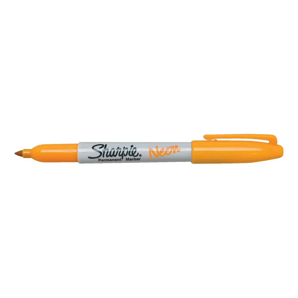 Markers|Sharpie Neon Permanent Marker, Fine Tip, Neon Orange (1860446)
