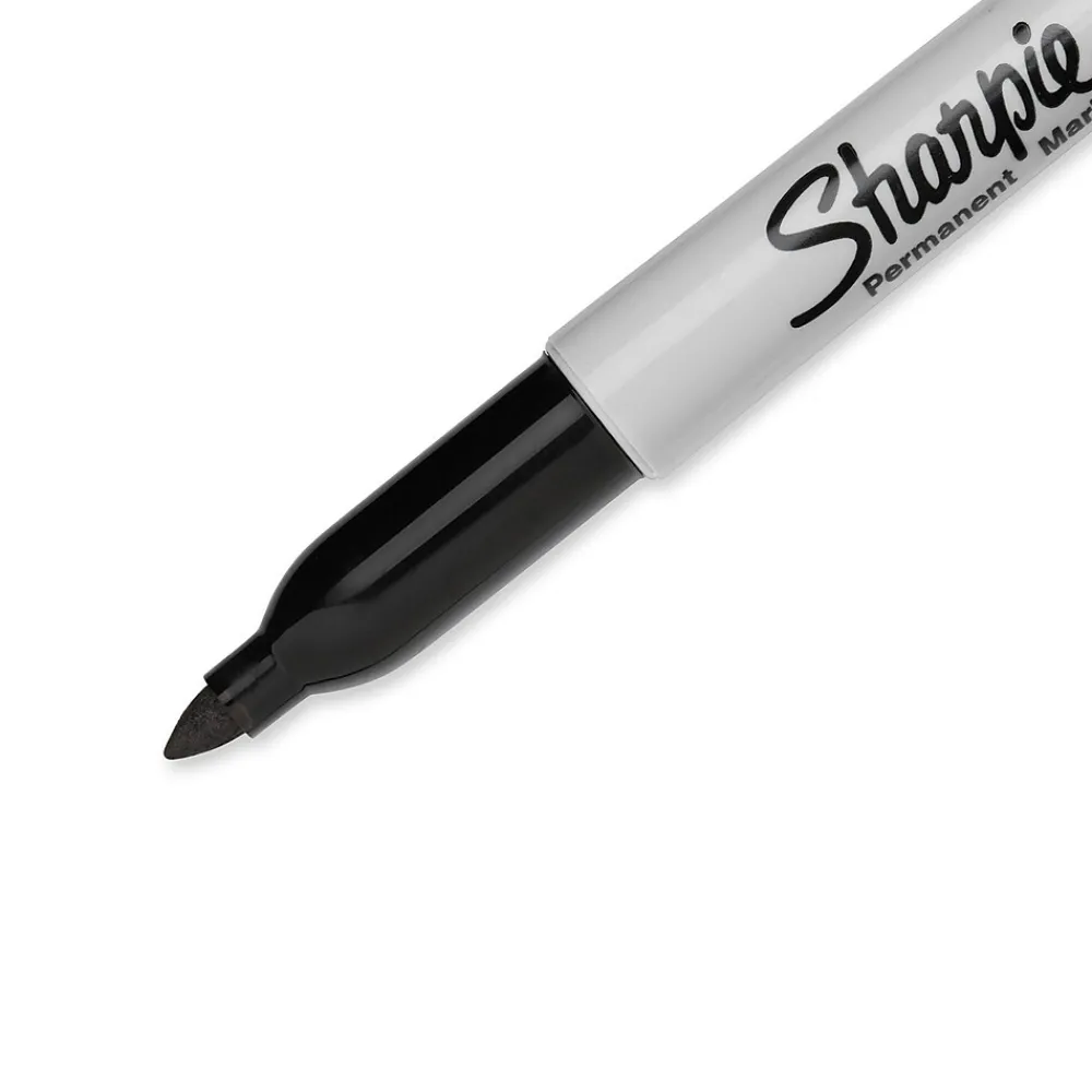 Markers|Sharpie Permanent Marker, Fine Tip, Black, 12/Pack (1812419)
