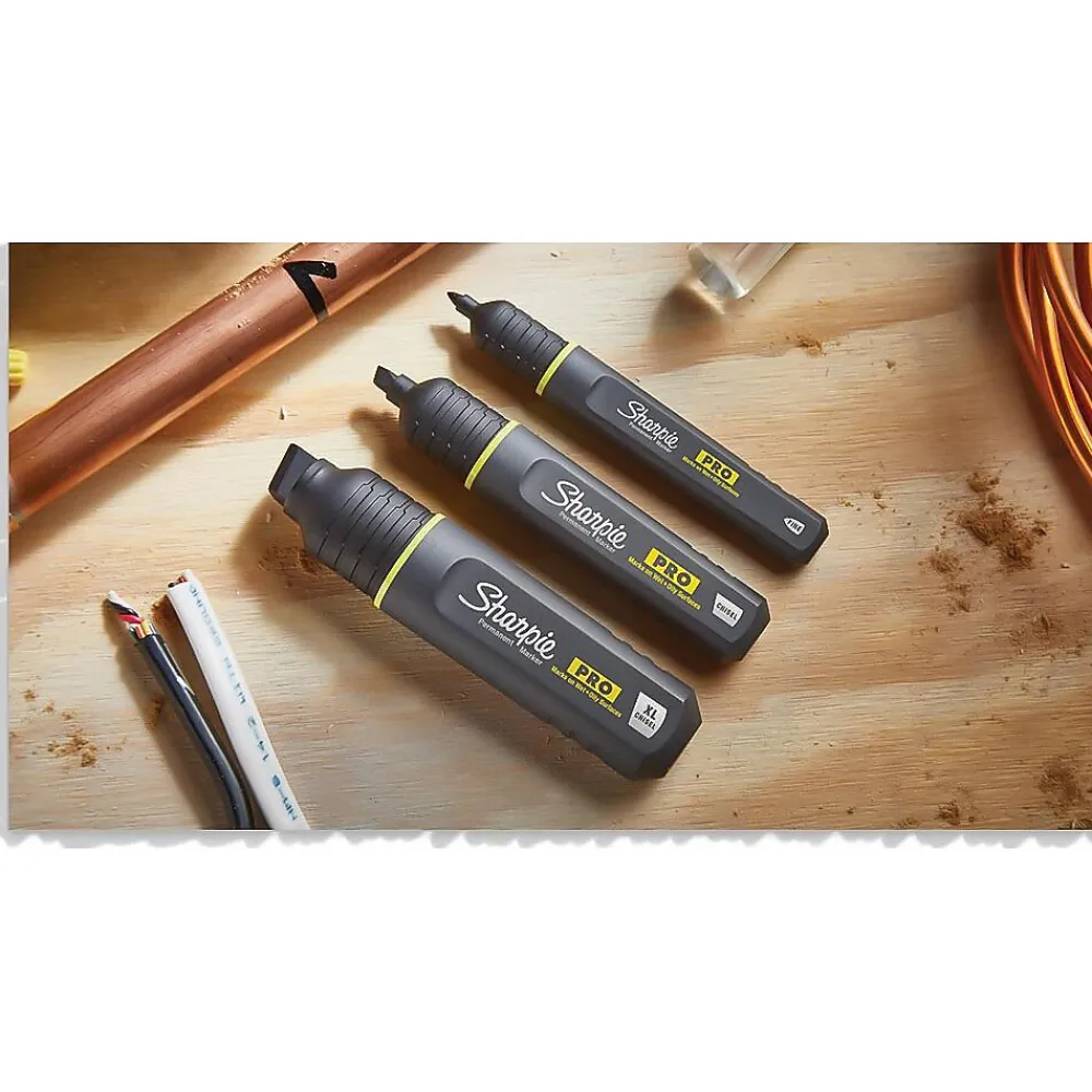 Markers|Sharpie PRO Permanent Markers, Fine Tip, Black, 12/Pack (2017818)