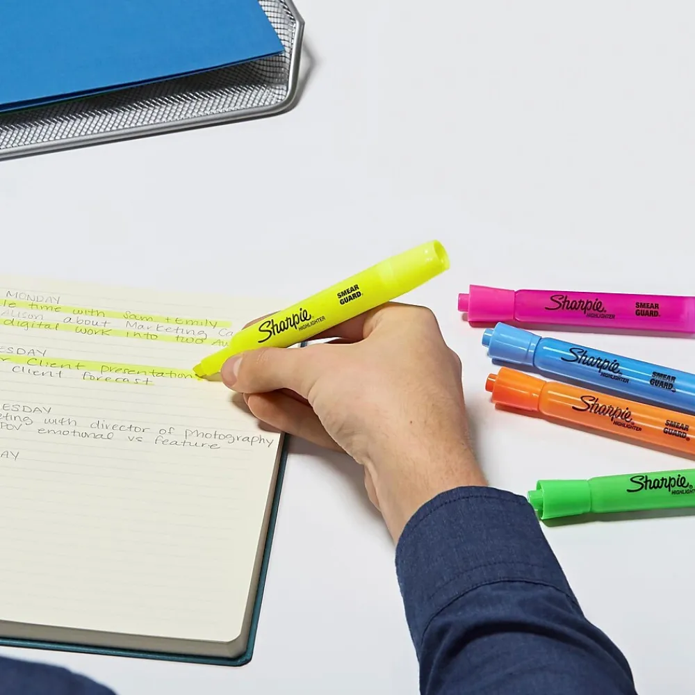 Highlighters|Sharpie Tank Highlighter, Chisel Tip, Assorted, Dozen (25145)